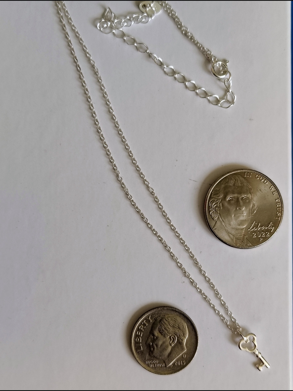 Disney 925 Silver Key Pendant Necklace - Picture 6 of 6